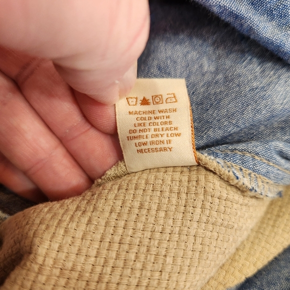 VTG Territory Ahead Pants Men's L Tan 32 Zephyr Cotton Basket-Weave Drawstring - Picture 10 of 15